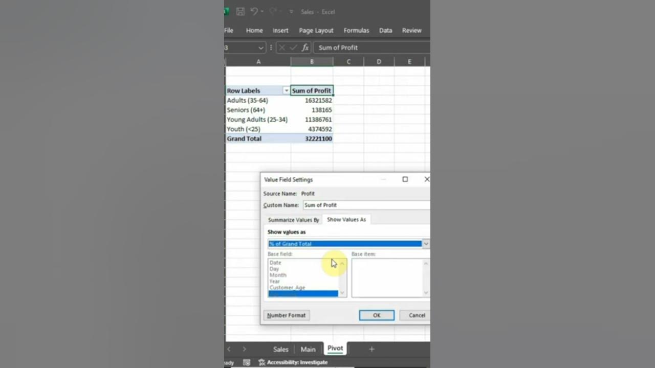 summarizing-values-as-percentages-in-pivot-table-youtube