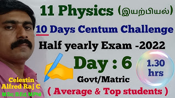 11 Physics|Day 6|10 days centum challenge|half yearly exam|sky physics