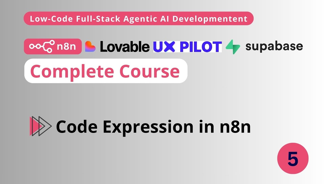 Class 05: n8n - Code Expressions in n8n - YouTube