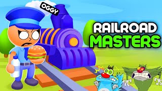 Oggy Try to Max Level in Railroad MASTERS Game | With Jack And Shinchan | Oggy Game screenshot 4