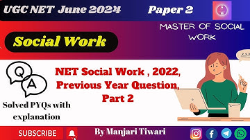 UGC NET Social Work Important Questions 2022| Social Work NET Exam Preparation Social Work NET JRF|