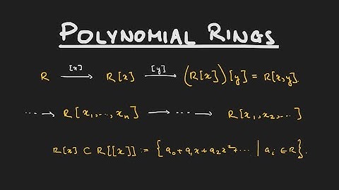 Algebra #3: Polynomial Rings and Fancy Things