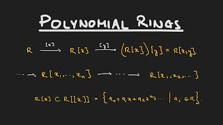Algebra #3: Polynomial Rings and Fancy Things