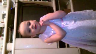 4 year old singing reflections from MULAN