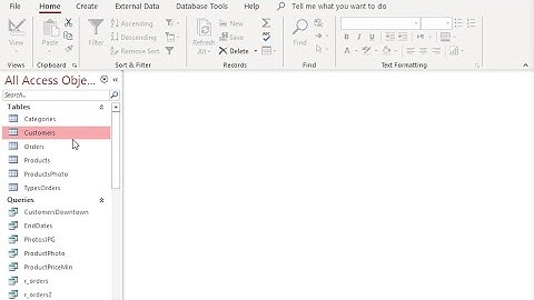 Remove the default value from the AddDate field of the Customers table. Save the table.
