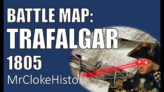 Battle Map The Battle Of Trafalgar, 1805