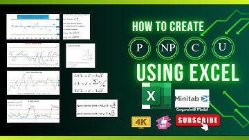 4 Control Charts of Discrete Data in Excel | P, NP, C & U Charts Explained #leansixsigma #nevermiss