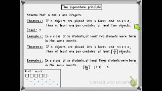Discrete Structures [Lecture 31 / Segment 1] - Pigeonhole principle: Two versions