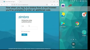 Log in to Zimbra with 2fa