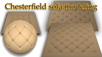 Chesterfield sofa modeling in 3ds max