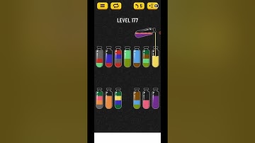 Soda Sort Water Color Puzzle Level 177 Solution Gameplay