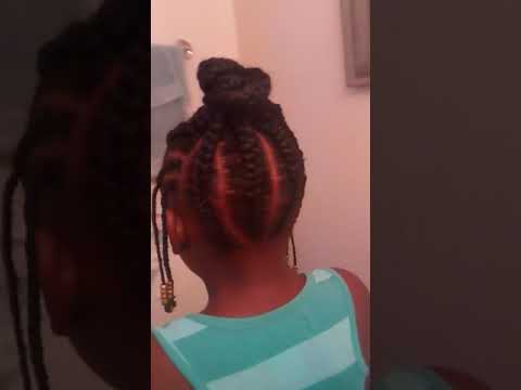 Children's braided updo - YouTube