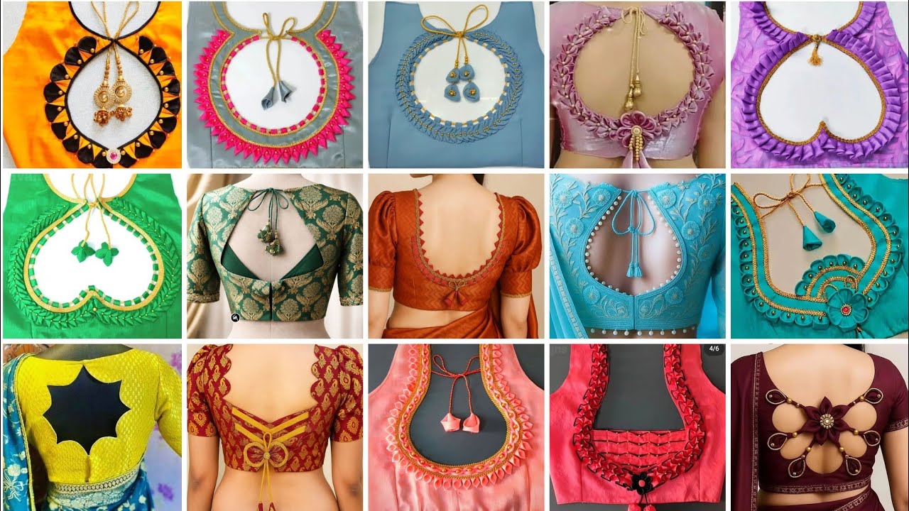 70+Luxury Elegant Style Blouse Back Neck Design/Blouse Back Design/Blouse Ke Design/Blouse Design 