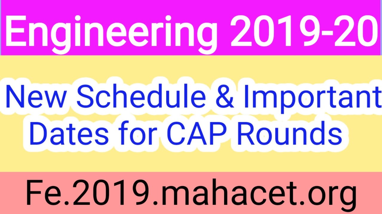 MHT CET Counselling Dates 2019-20 | Mahacet 2019