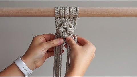 DIY Macramé Tutorial - Ruitpatroon met 4 bessenknopen