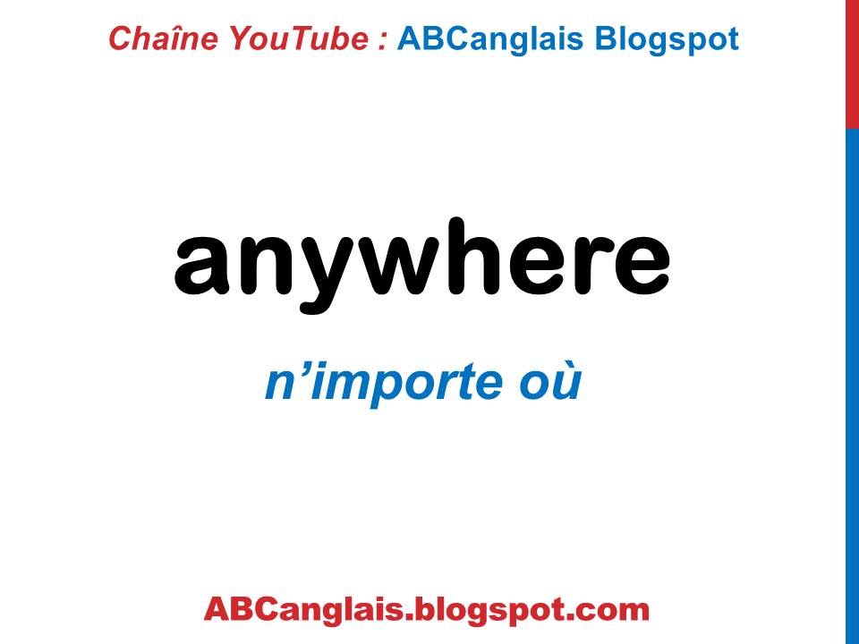 Cours D Anglais 60 Adverbes De Lieu En Anglais Here There Somewhere Everywhere Elsewhere Nowhere Youtube