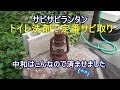 100均トイレ洗剤でランタン錆取り