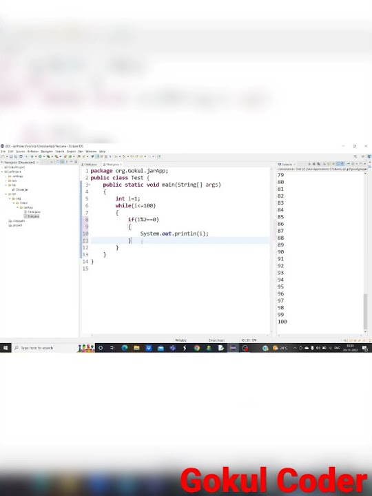Print Even Number between 1 to 100 isiliye while loop in Java # ...