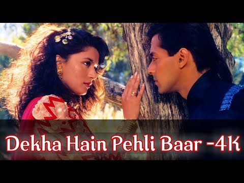 Dekha Hai Pehli Baar 4k Video Song  Saajan  Salman Khan Madhuri Dixit  90s Hit Song