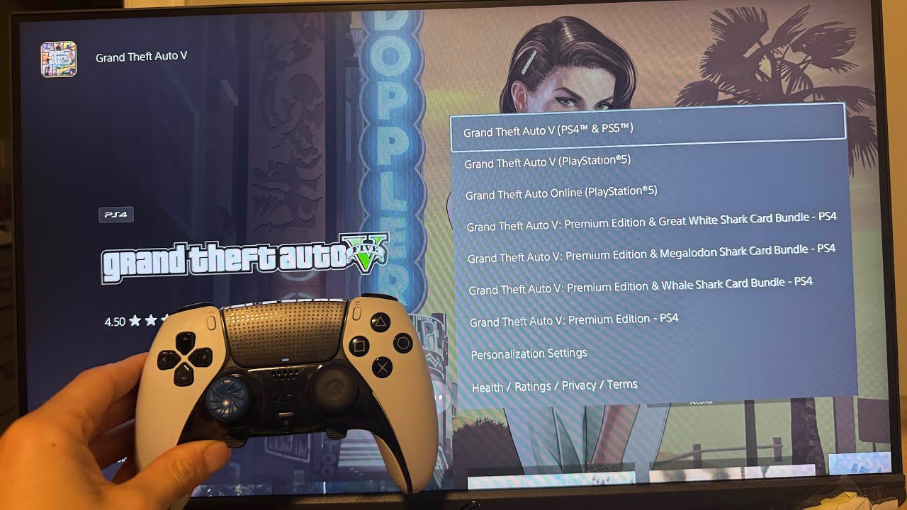 PS5 How To Select PS4 Or PS5 Versions Of GTA 5 Tutorial Cross Gen 