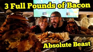 Monster Bacon Burger Challenge | manvfood | Molly Schuyler | Hog-A-Sutra