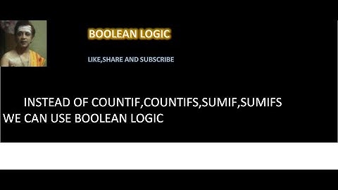 BOOLEAN LOGIC SUMPRODUCT
