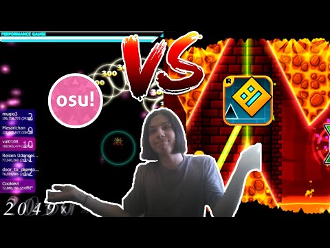 GEOMETRY DASH vs OSU! Батл одних из САМЫХ СЛОЖНЫХ игр в мире! [ПАРОДИЯ]