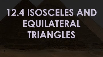 Math 1 12.4 Equilateral and Isosceles Triangles
