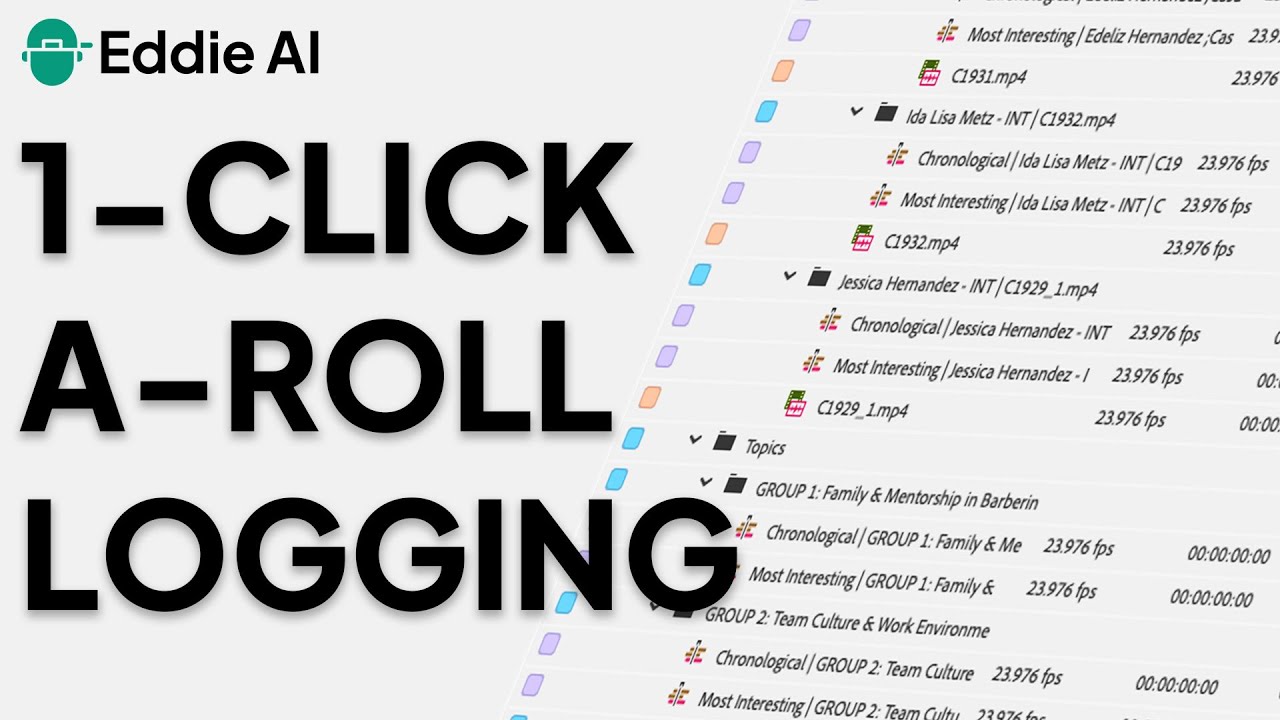 1-Click A-Roll Logging with AI | EddieU