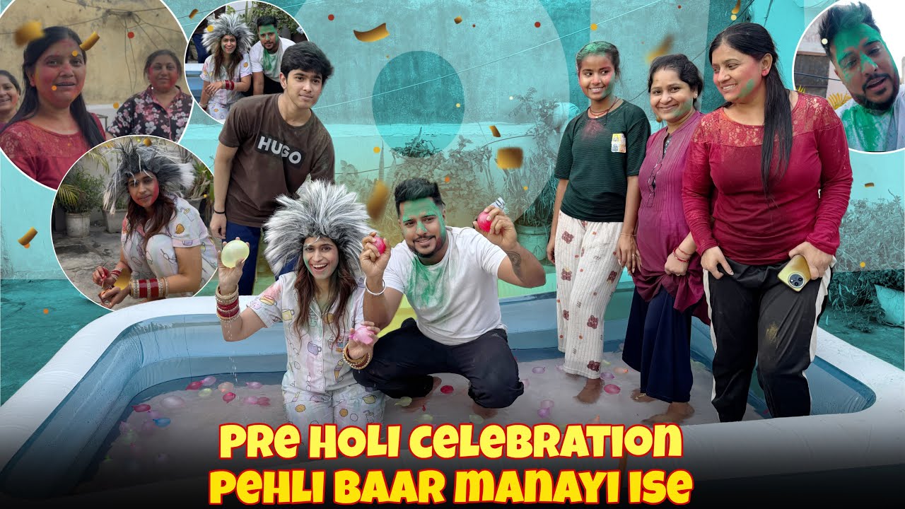 Pre HOLI celebration 😍pehli baar manayi ise ❤️
