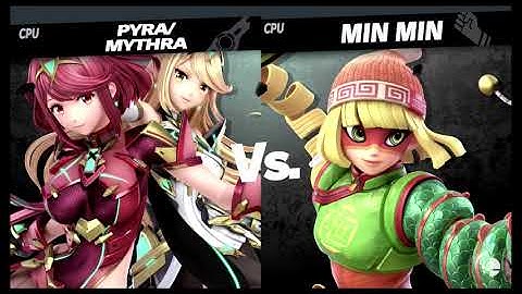 Super Smash Bros Ultimate Amiibo Fights  – Pyra & Mythra #248 Pyra vs Min Min