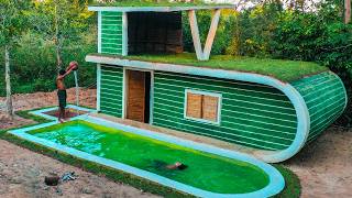 25 Days Building Jungle Villa With Swimming Pool And Dig Find Groundwater