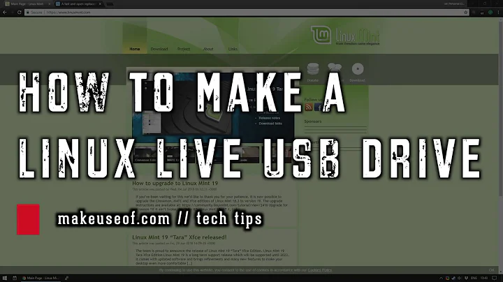 How to make a Linux Live USB drive