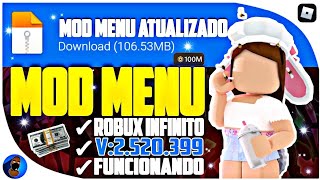 ⚪COMO ISSO E POSSÍVEL? TESTEI O MELHOR MOD MENU COM ROBUX INFINITO (Nova  atualizaçao) #roblox 