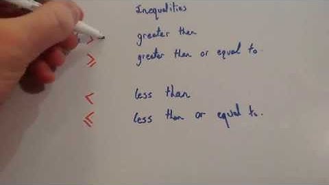 Inequalities - Corbettmaths