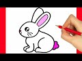 Kaninchen  hschen zeichnen lernen in 3 farben  hase zeichnen schritt fr schritt fr anfnger