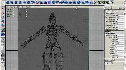 3DBuzz Unreal Tournament 2004 Character Modelling tutorial: Image Planes Workflow
