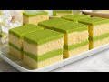Pandan Layered Cake | Pandan Agar-agar Jelly Cake | 香兰千层蛋糕, 香兰果冻蛋糕