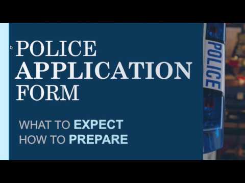 Police Officer Application Form - Police Recruitment Process