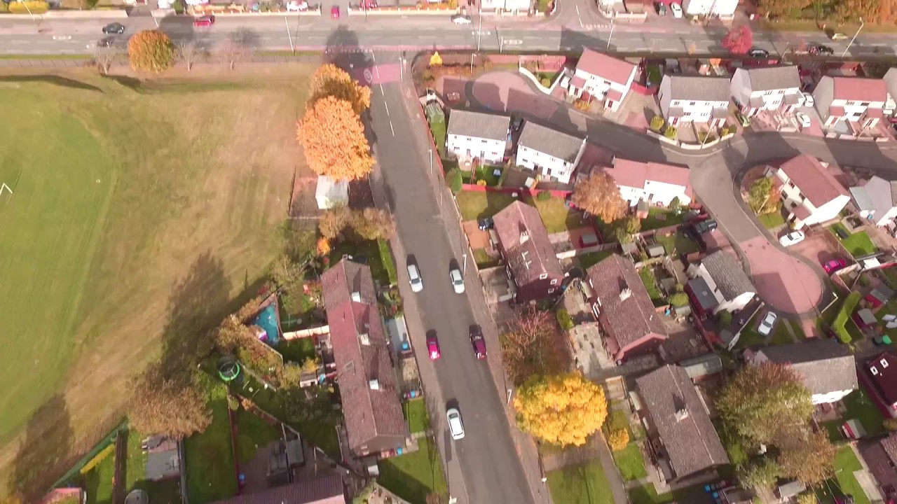 Arial view of Kirkton Dundee YouTube