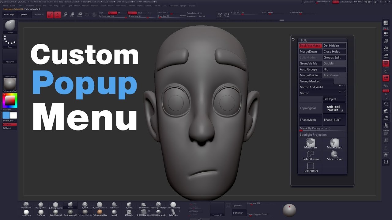 make pop if zbrush