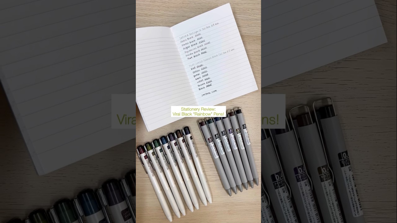 Comparison test: Which “black” rainbow pen brand is better? 