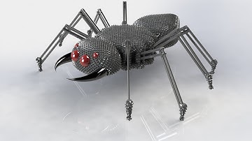 Walking Spider - A SolidWorks PhotoView 360 Rendering