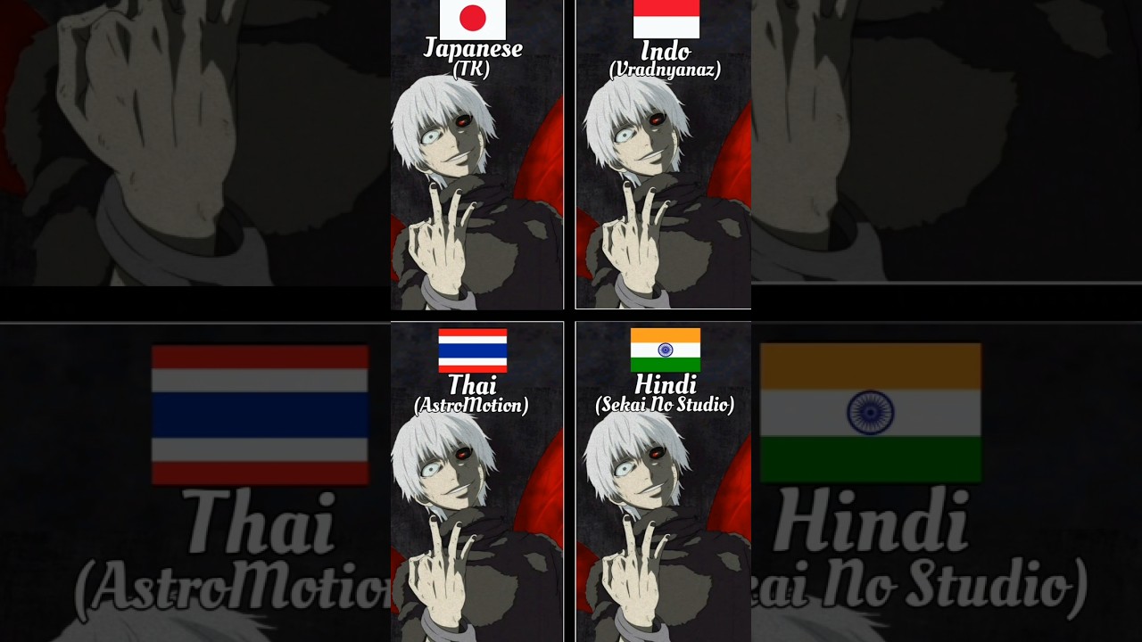 Unravel original vs multilanguage #unravel #kaneki #tokyoghoul #kanekikenedit #animeshorts #shorts