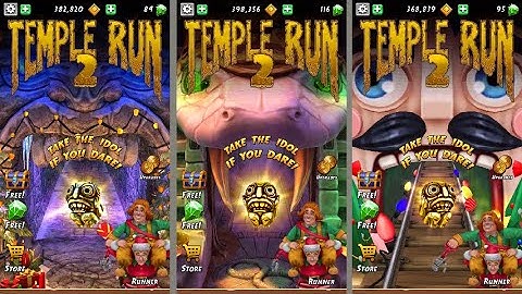 iGameMix🏛WINKY & PIP RUNNING IN FROZEN, WINTER, BLAZING TEMPLE RUN 2👏HD Gameplay #1155