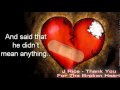 J Rice - Thank You For The Broken Heart (DL link)(Lyrics)