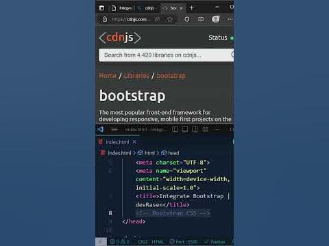 How To Integrate Bootstrap In HTML | devRasen | How To Use Bootstrap In ...