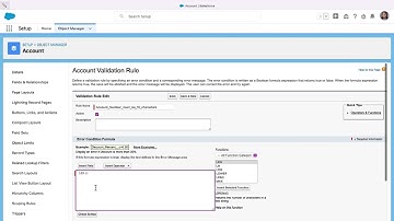 Creating a Validation Rule