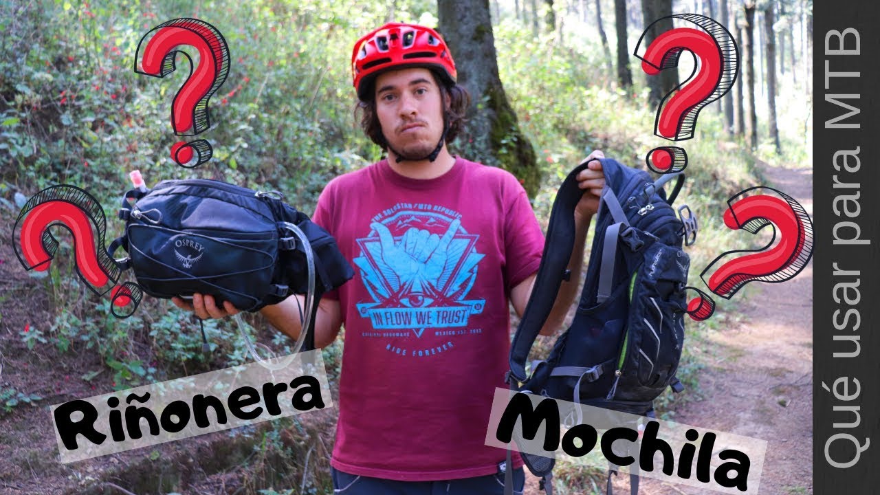 Riñonera o Mochila?  Qué usar para MTB 