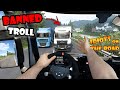 Idiots on the road 101  idiot troll getting banned  real hands funny moments  ets2 multiplayer